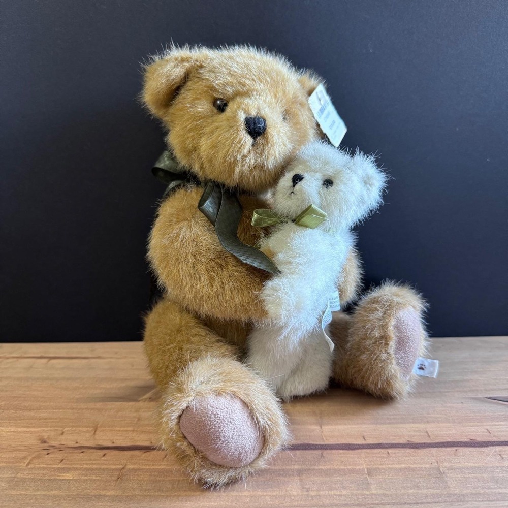Vintage Boyds Bears Candie with Baby Ashton Plush Set 2007 Jointed Teddy